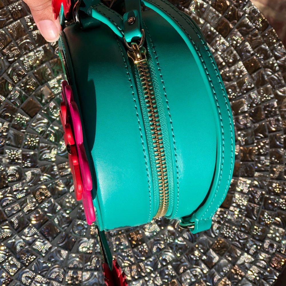 Kate Spade leather cactus crossbody lizard green - Picture 7 of 8